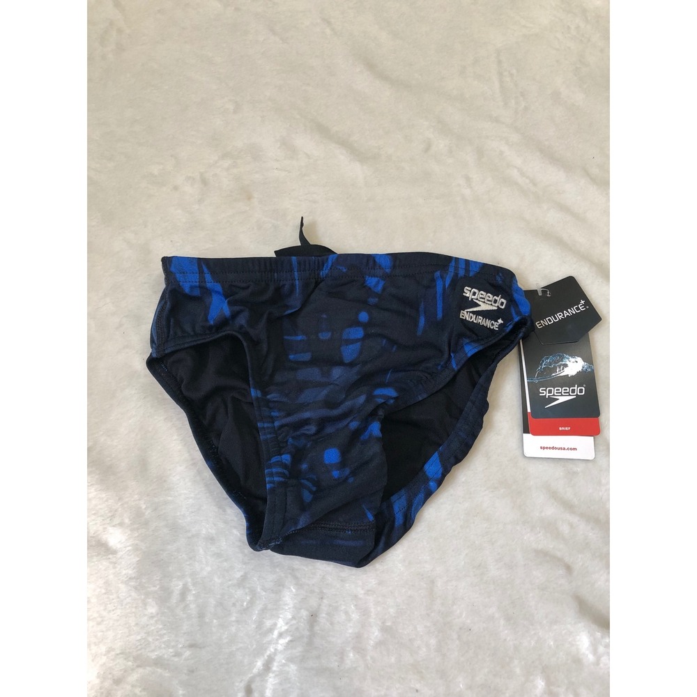 NEW Speedo Reflected Brief Boys 26 Speedo Blue Endurance+ 7052268